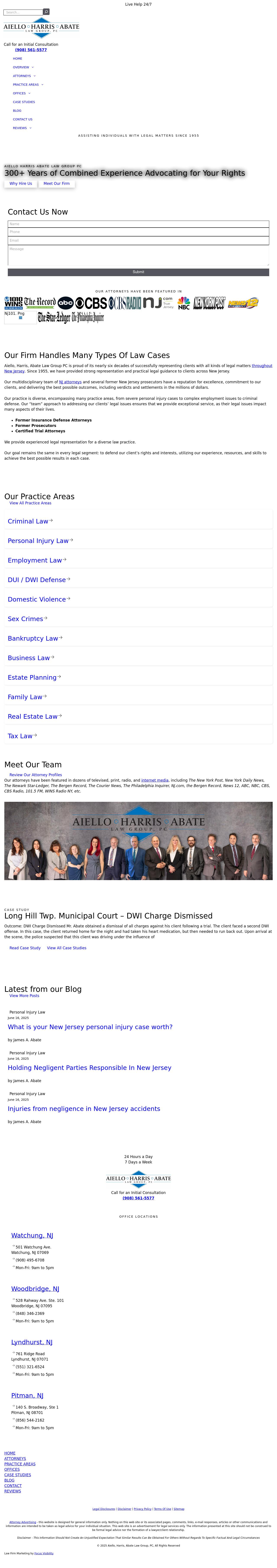 Aiello, Harris, Marth, Tunnero, Pastor & Schiffman, PC Attorneys At Law - Bridgewater NJ Lawyers