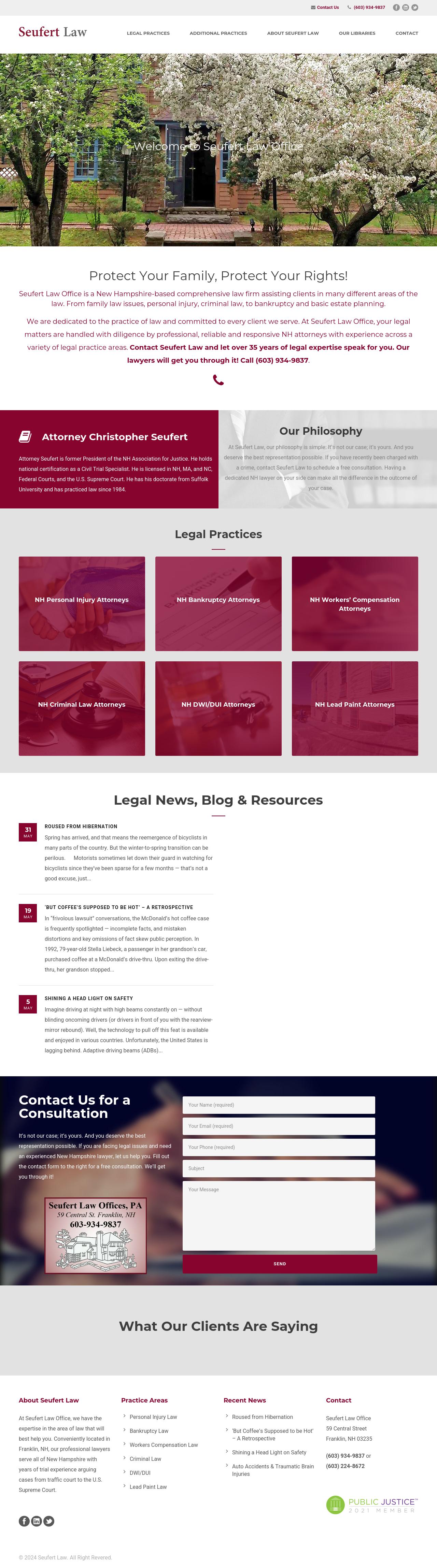 Seufert Law Offices, PA - Franklin NH Lawyers