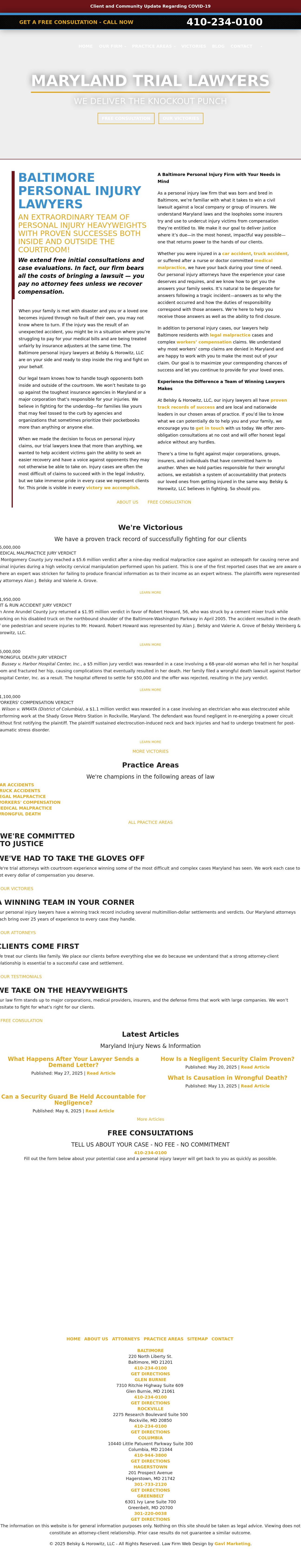 Belsky, Weinberg & Horowitz, LLC - Baltimore MD Lawyers