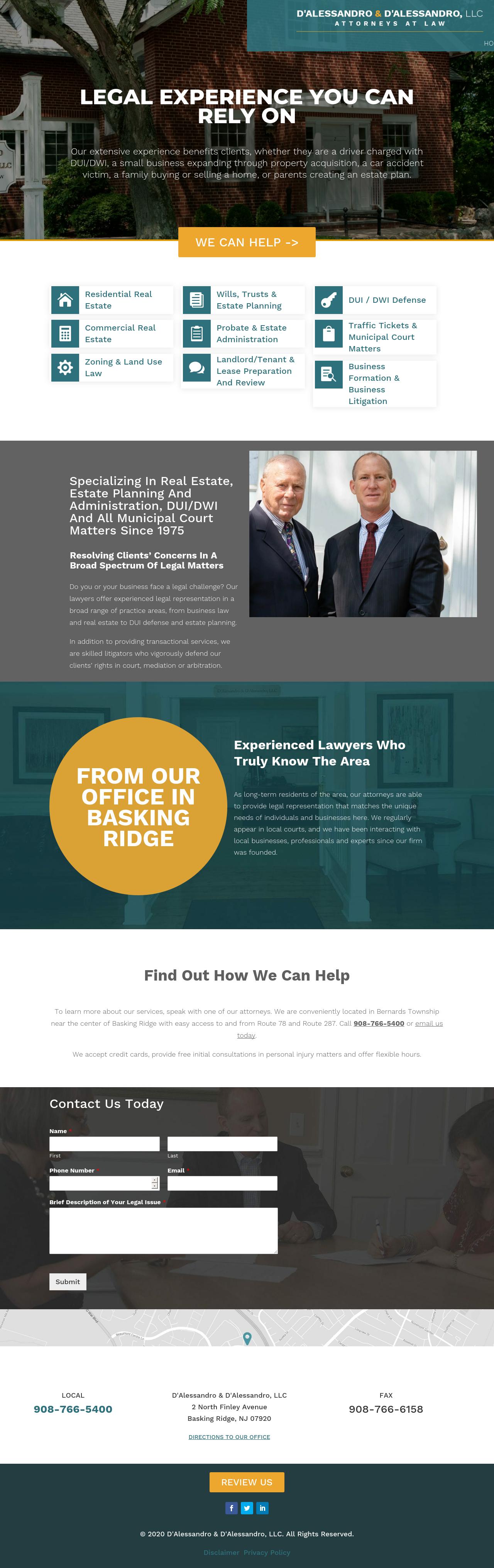 D'Alessandro & D'Alessandro, LLC - Basking Ridge NJ Lawyers