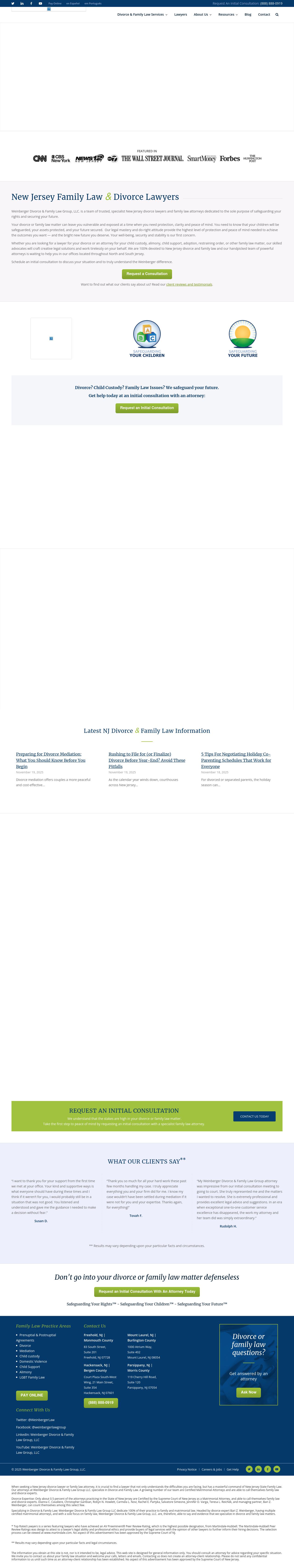 Weinberger Divorce & Family Law Group LLC - Mount Laurel NJ Lawyers