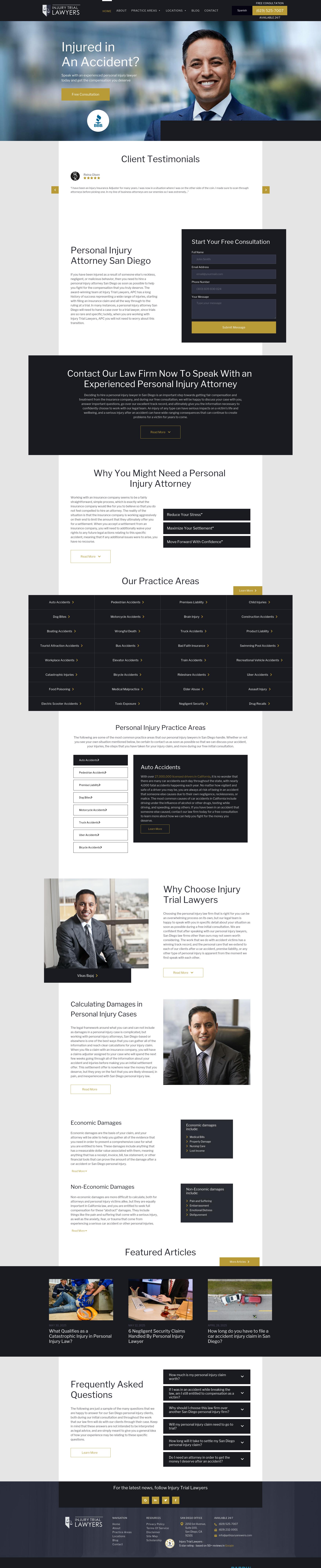 Injury Trial Lawyers - San Diego CA Lawyers
