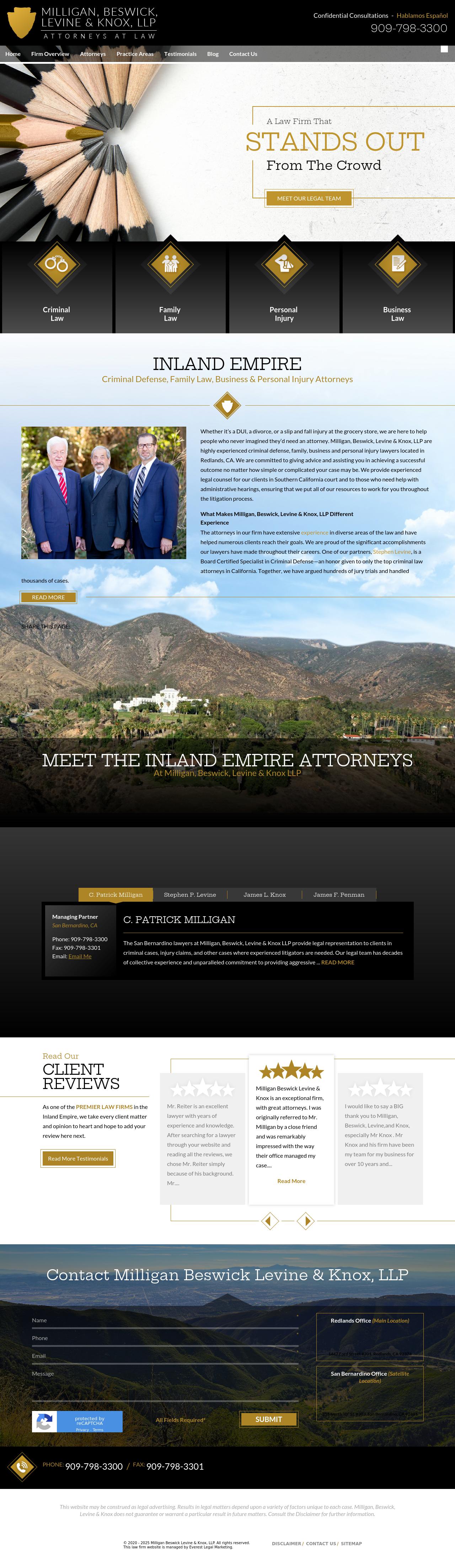 Milligan, Beswick, Levine, Knox, LLP. - San Bernardino CA Lawyers