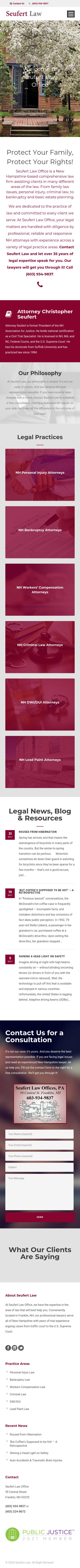 Seufert Law Offices, PA - Franklin NH Lawyers