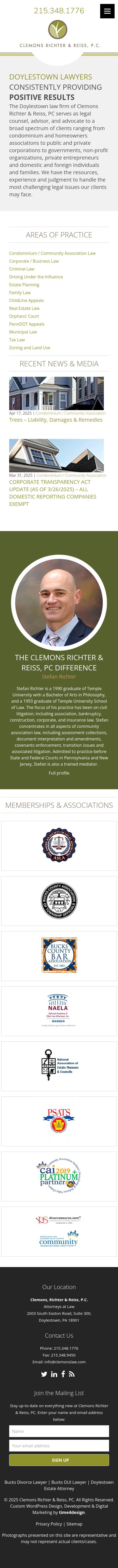 Clemons, Richter & Reiss, P.C. - Doylestown PA Lawyers