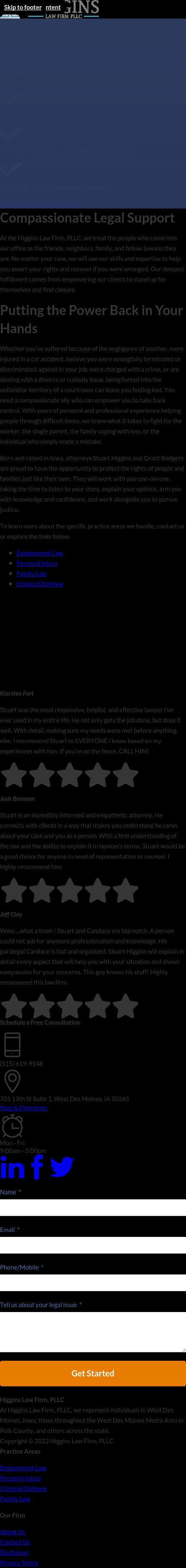 Higgins Law Firm, PLLC - West Des Moines IA Lawyers