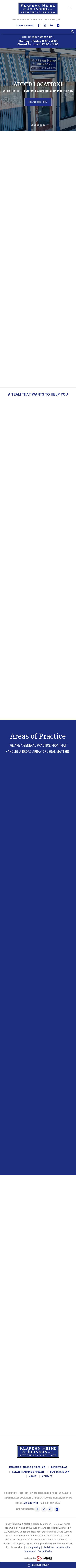 Klafehn, Heise & Johnson P.L.L.C., Attorneys at Law - Brockport NY Lawyers