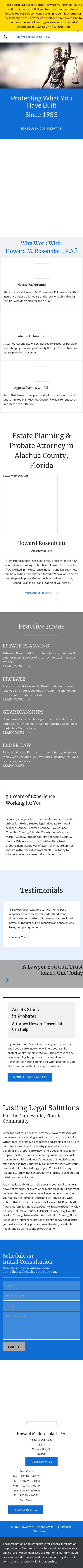 Law Offices of Howard M. Rosenblatt, P.A. - Gainesville FL Lawyers