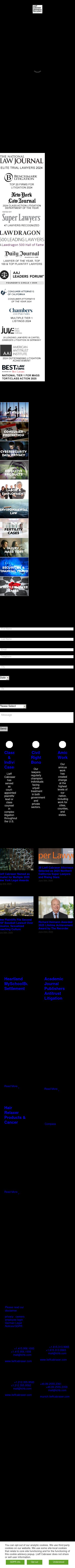 Lieff Cabraser Heimann & Bernstein, LLP - New York NY Lawyers