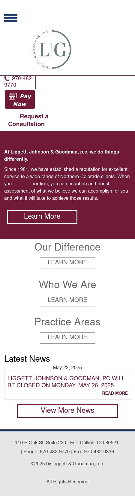 Liggett & Johnson, P.C. - Fort Collins CO Lawyers