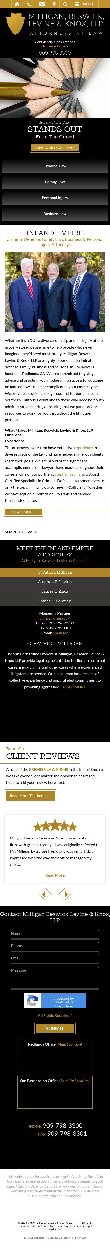 Milligan, Beswick, Levine, Knox, LLP. - San Bernardino CA Lawyers