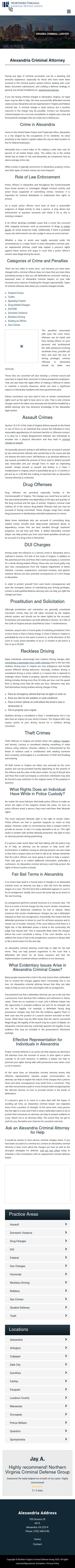 Northern Virginia Criminal Defense Group - Alexandria VA Lawyers