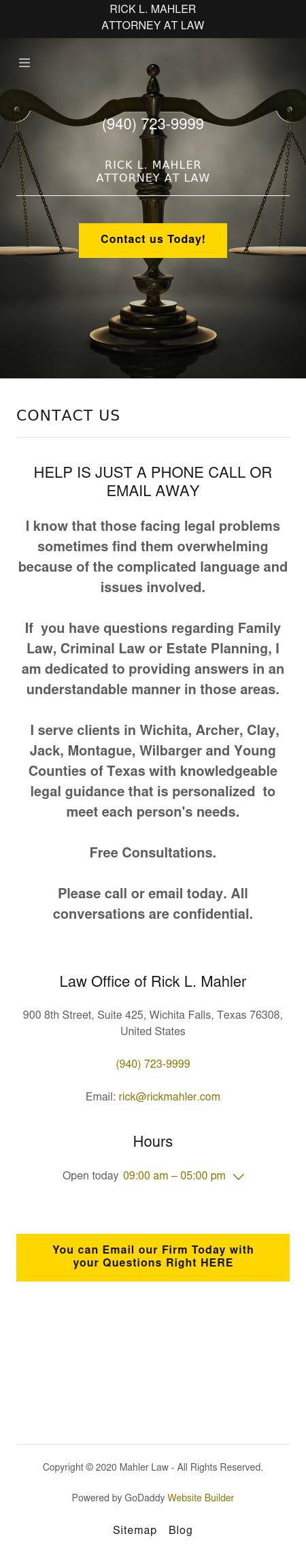 Rick L Mahler Attorney at Law - Wichita Falls TX Lawyers