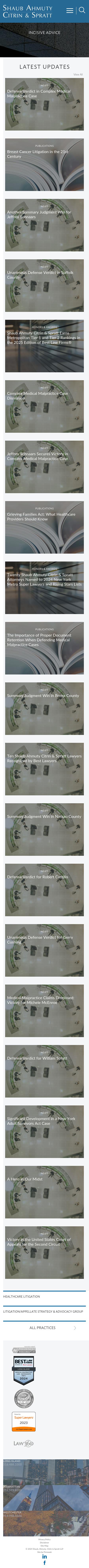 Shaub, Ahmuty, Citrin & Spratt - New York NY Lawyers