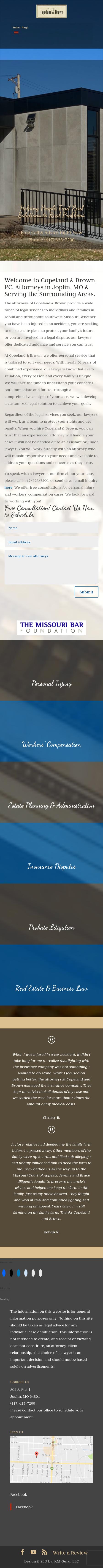 The Law Office of Copeland & Brown - Joplin MO Lawyers