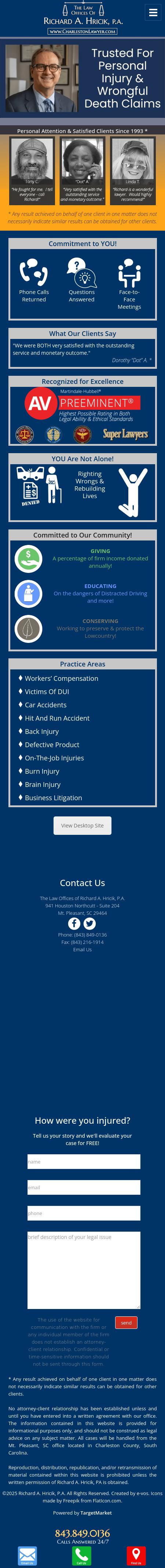 The Law Offices of Richard A. Hricik, P.A. - Mt. Pleasant SC Lawyers