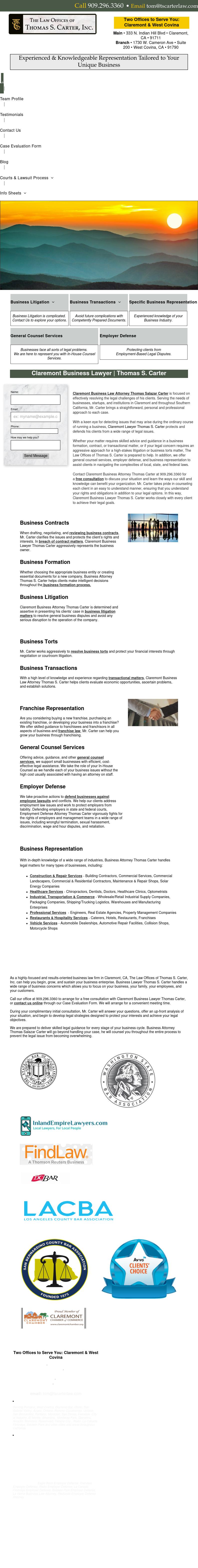 The Law Offices of Thomas Salazar Carter - Claremont CA Lawyers