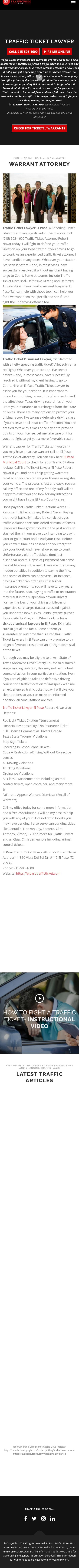 El Paso Traffic Ticket Firm - Attorney Robert Navar - El Paso Texas, USA Lawyers