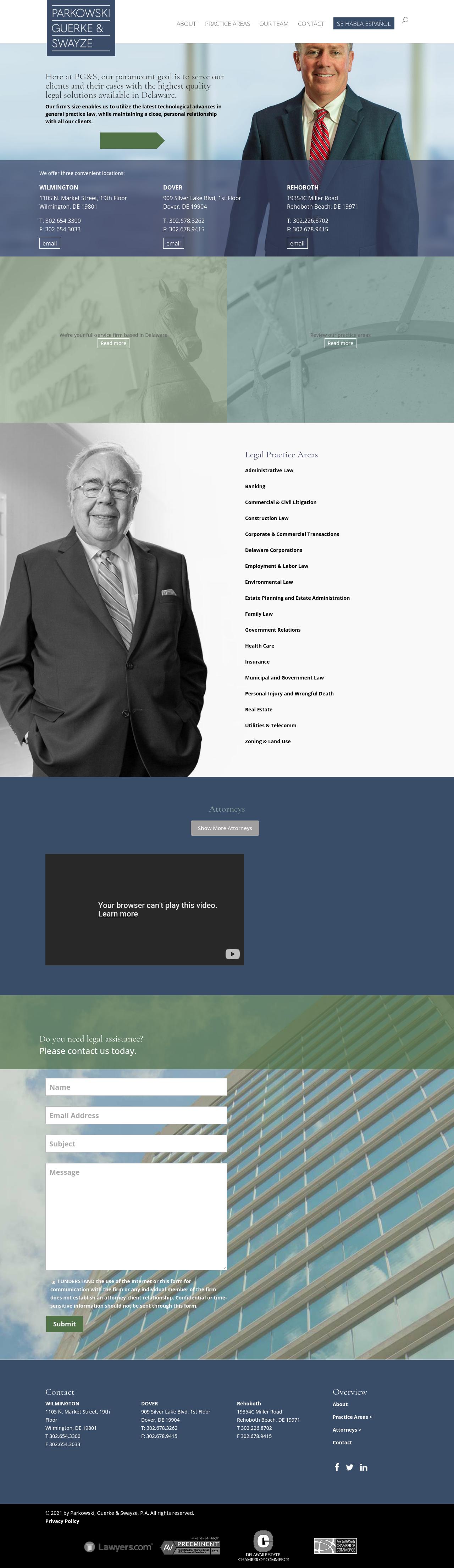 Parkowski, Guerke & Swayze, P.A., Wilm. - Wilmington DE Lawyers