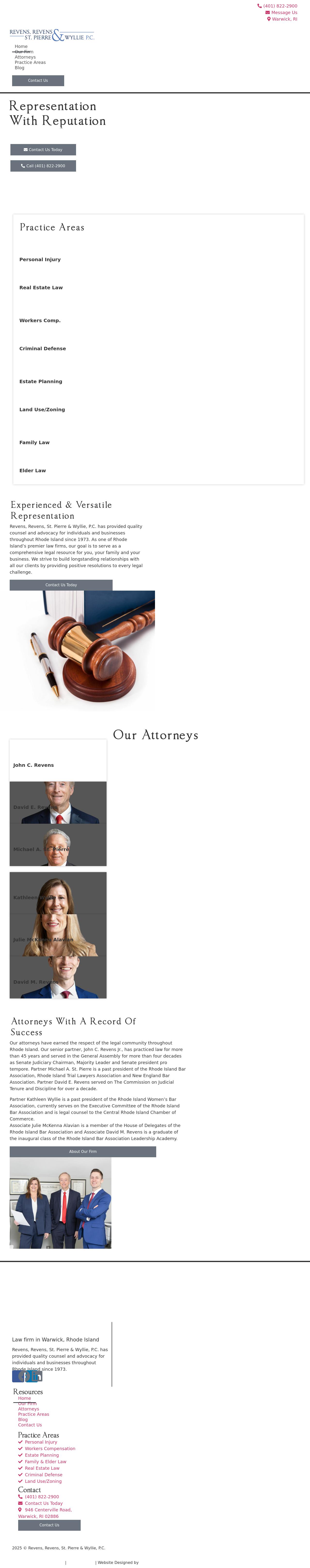 Revens, Revens & St. Pierre - Warwick RI Lawyers