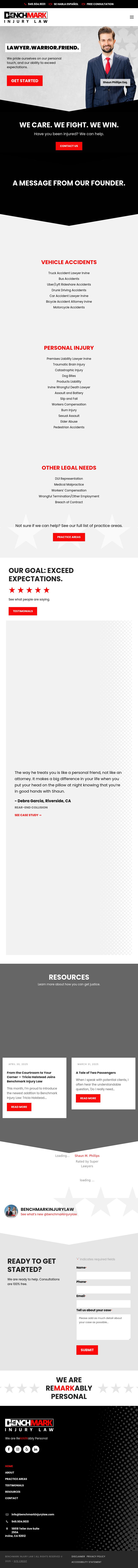 Benchmark Injury Law - Irvine CA Lawyers