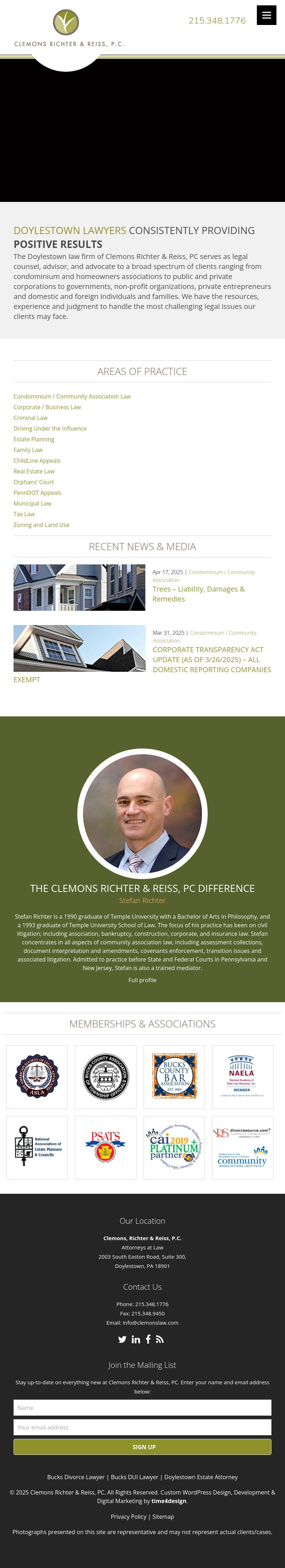 Clemons, Richter & Reiss, P.C. - Doylestown PA Lawyers