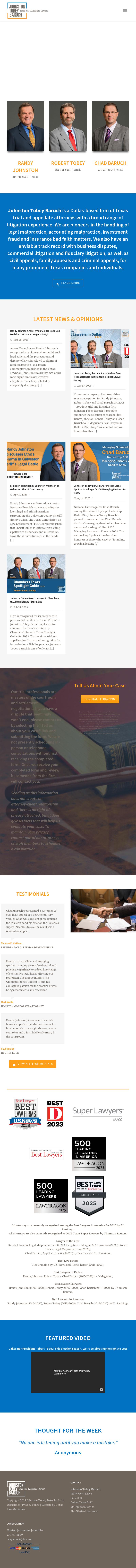 Johnston Tobey - Dallas TX Lawyers