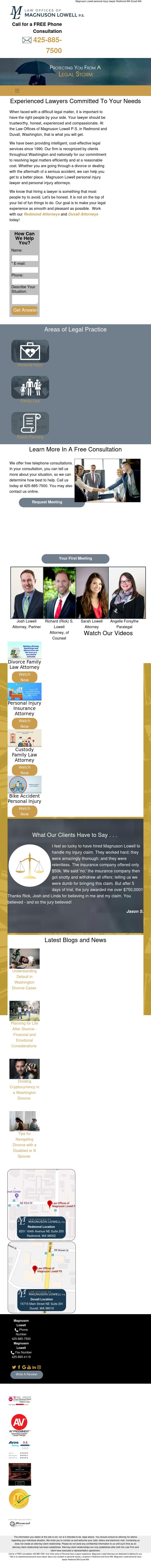 Law Offices of Magnuson Lowell P.S. - Spokane WA Lawyers