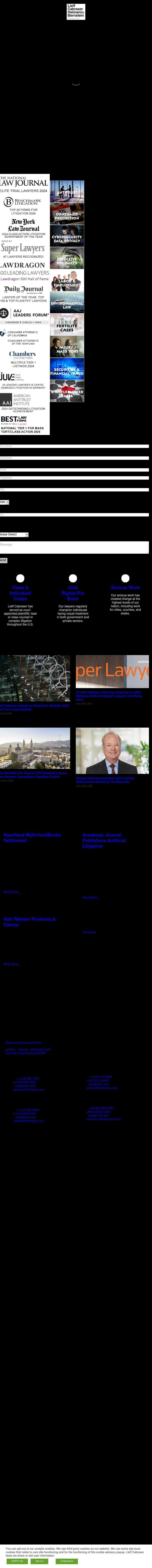 Lieff Cabraser Heimann & Bernstein, LLP - New York NY Lawyers