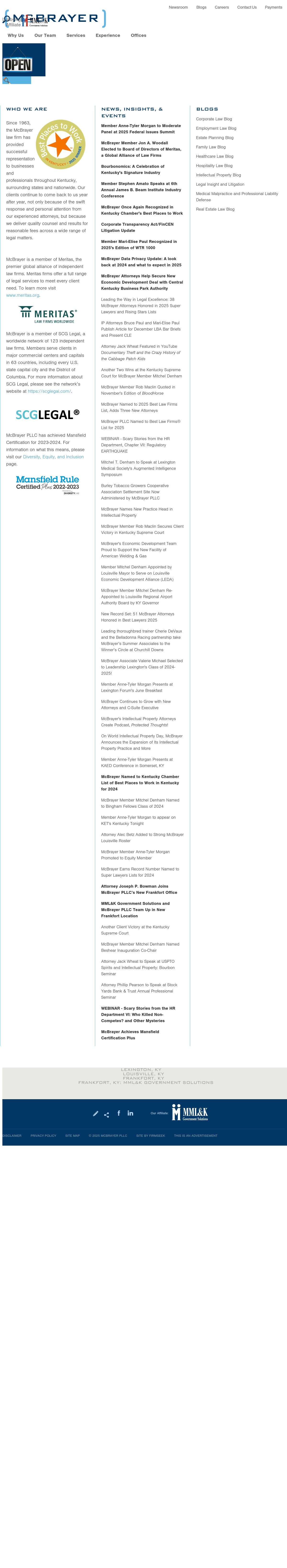 McBrayer, McGinnis, Leslie & Kirkland, PLLC - Louisville KY Lawyers
