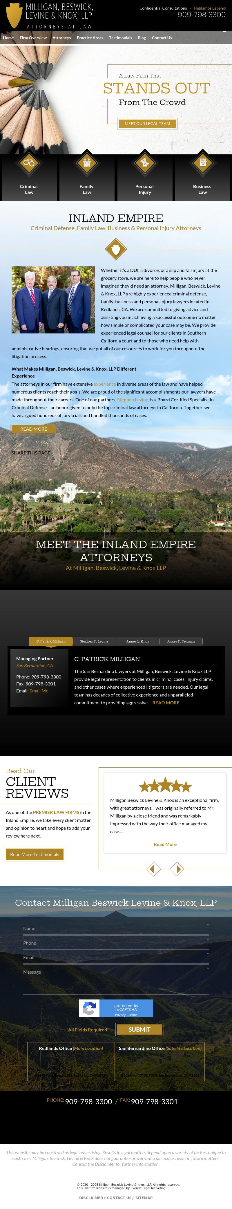 Milligan, Beswick, Levine, Knox, LLP. - San Bernardino CA Lawyers