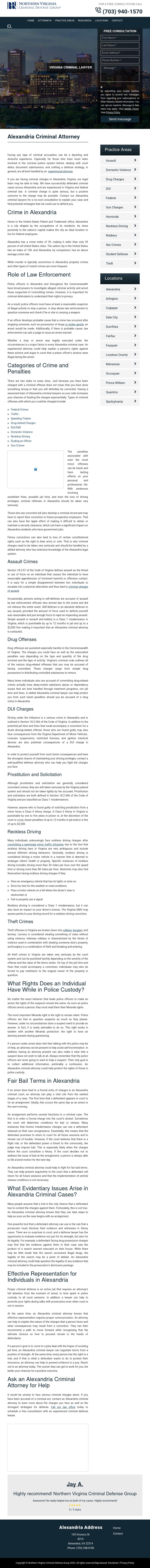 Northern Virginia Criminal Defense Group - Alexandria VA Lawyers