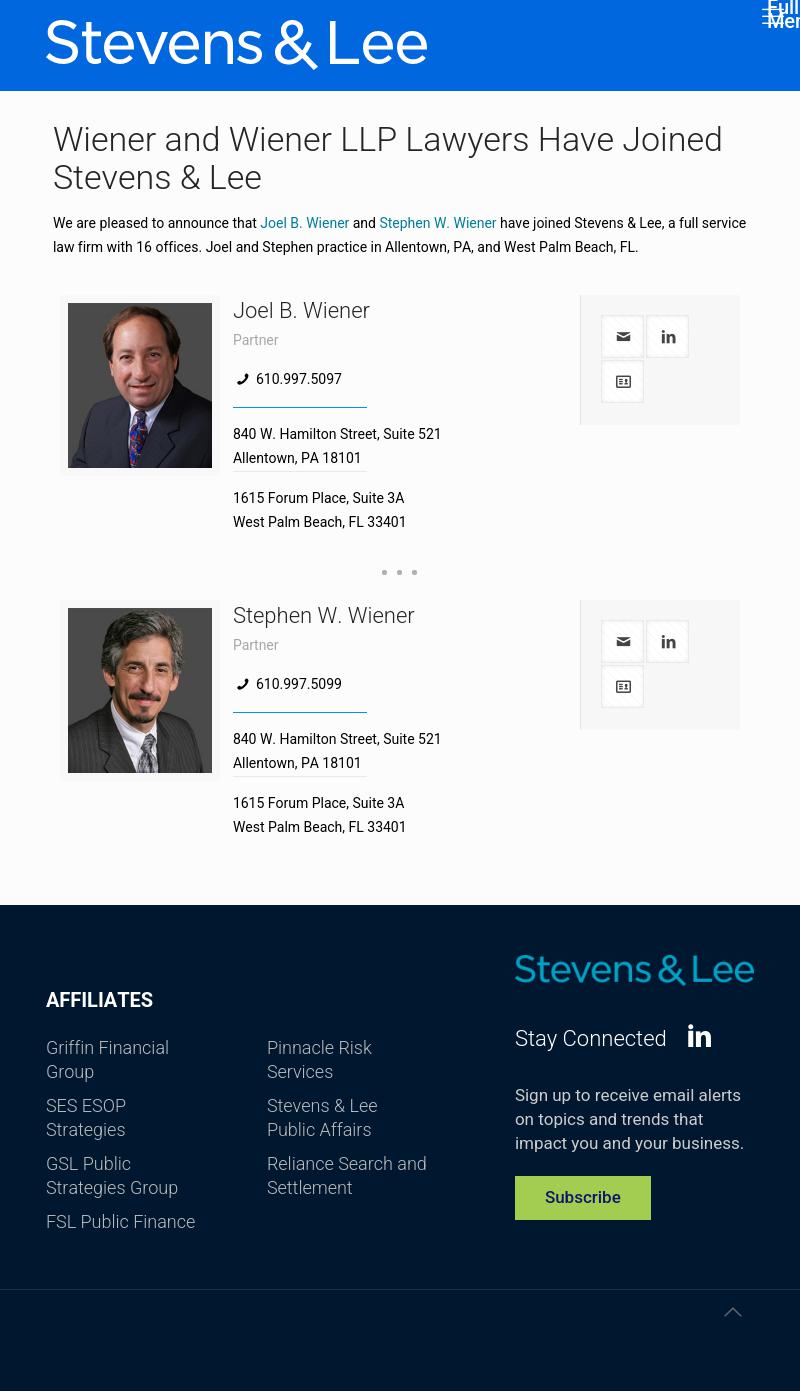 Wiener and Wiener LLP - Allentown PA Lawyers