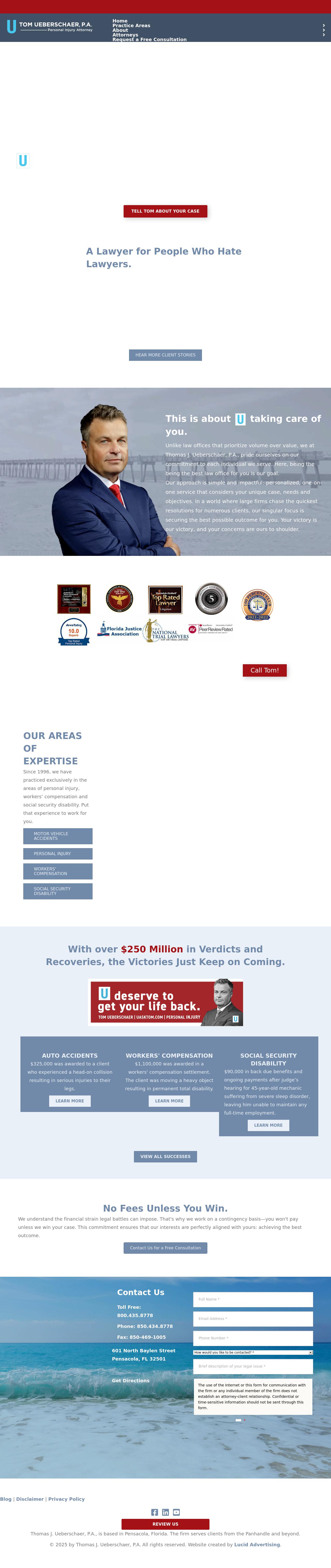 Thomas J. Ueberschaer, P.A. - Panama City FL Lawyers