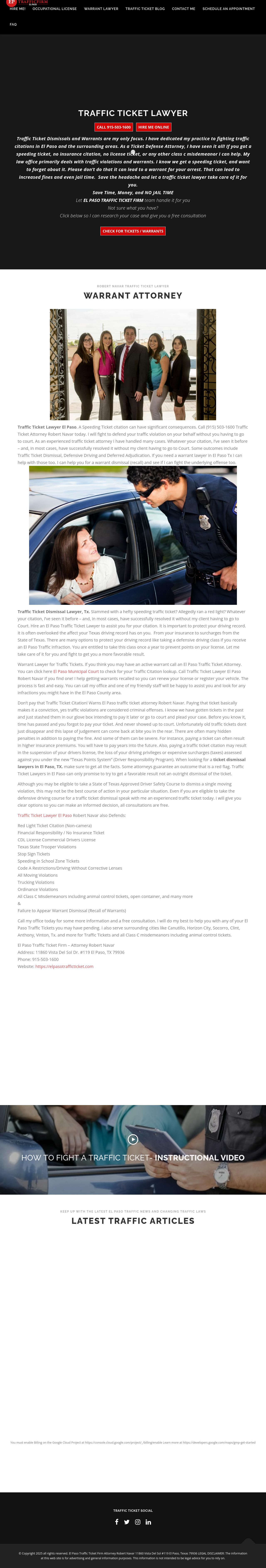 El Paso Traffic Ticket Firm - Attorney Robert Navar - El Paso Texas, USA Lawyers