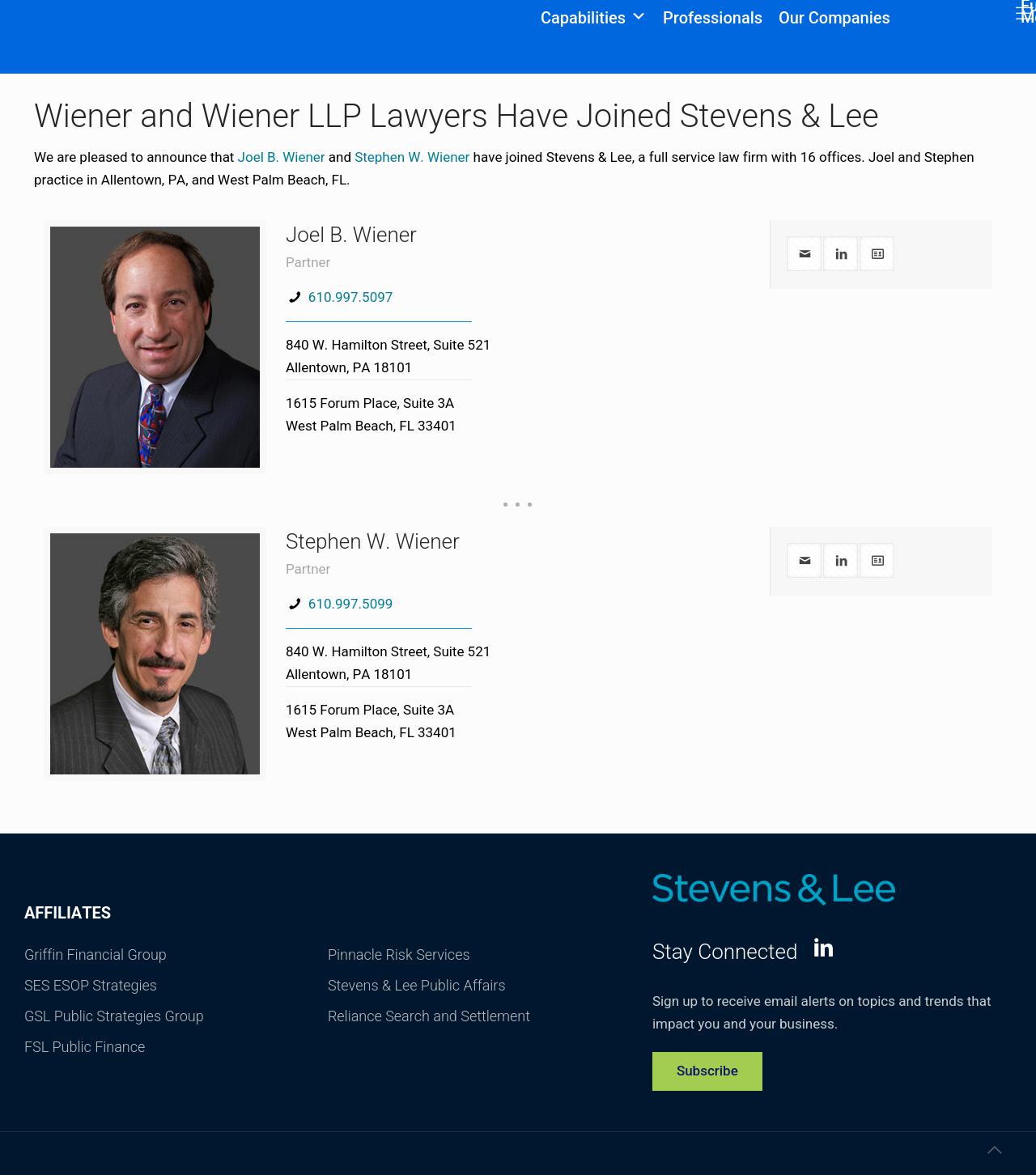 Wiener and Wiener LLP - Allentown PA Lawyers