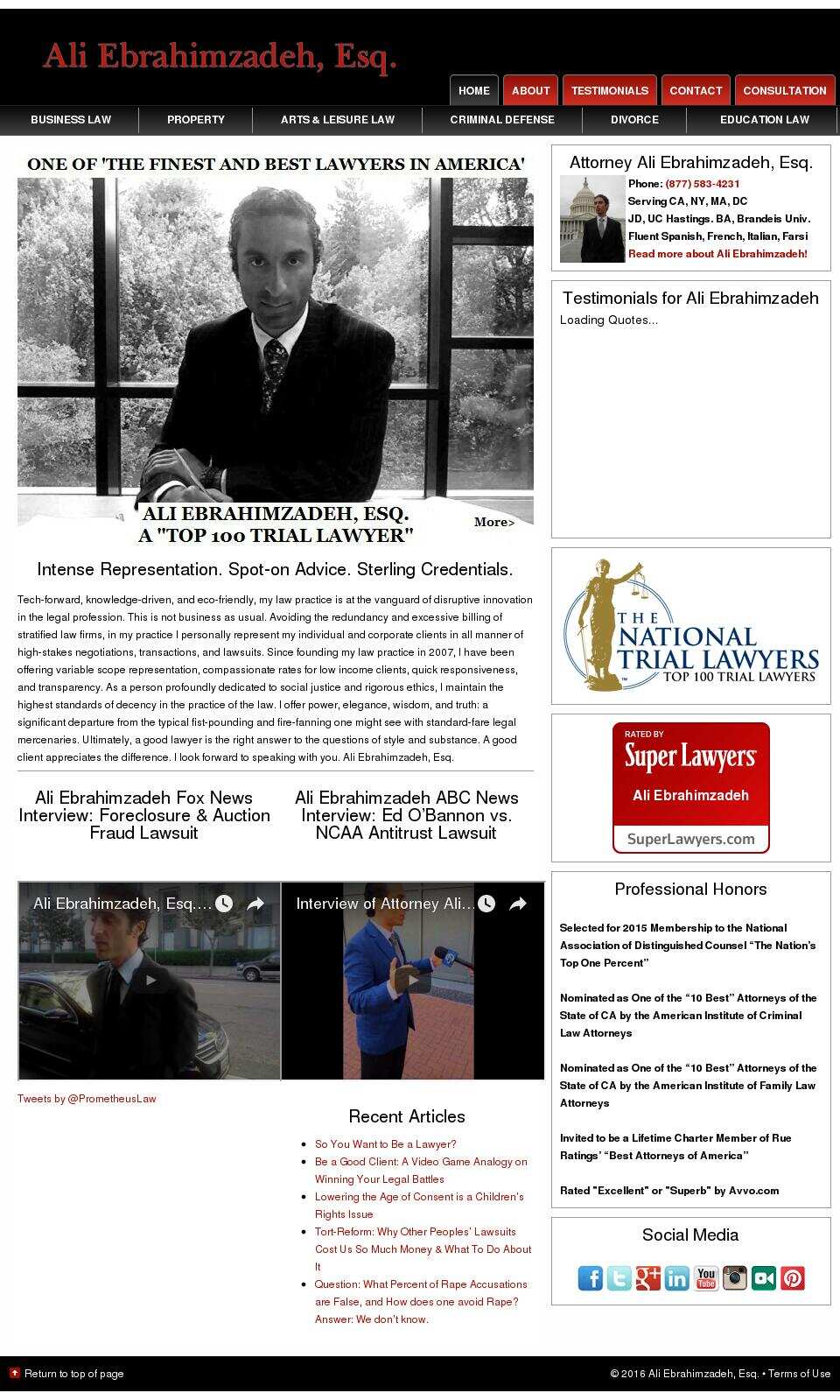 ALI EBRAHIMZADEH, ESQ. - Sacramento CA Lawyers