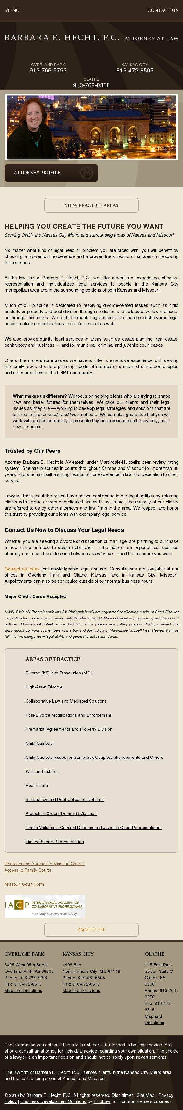 Barbara E. Hecht, P.C. - Overland Park KS Lawyers