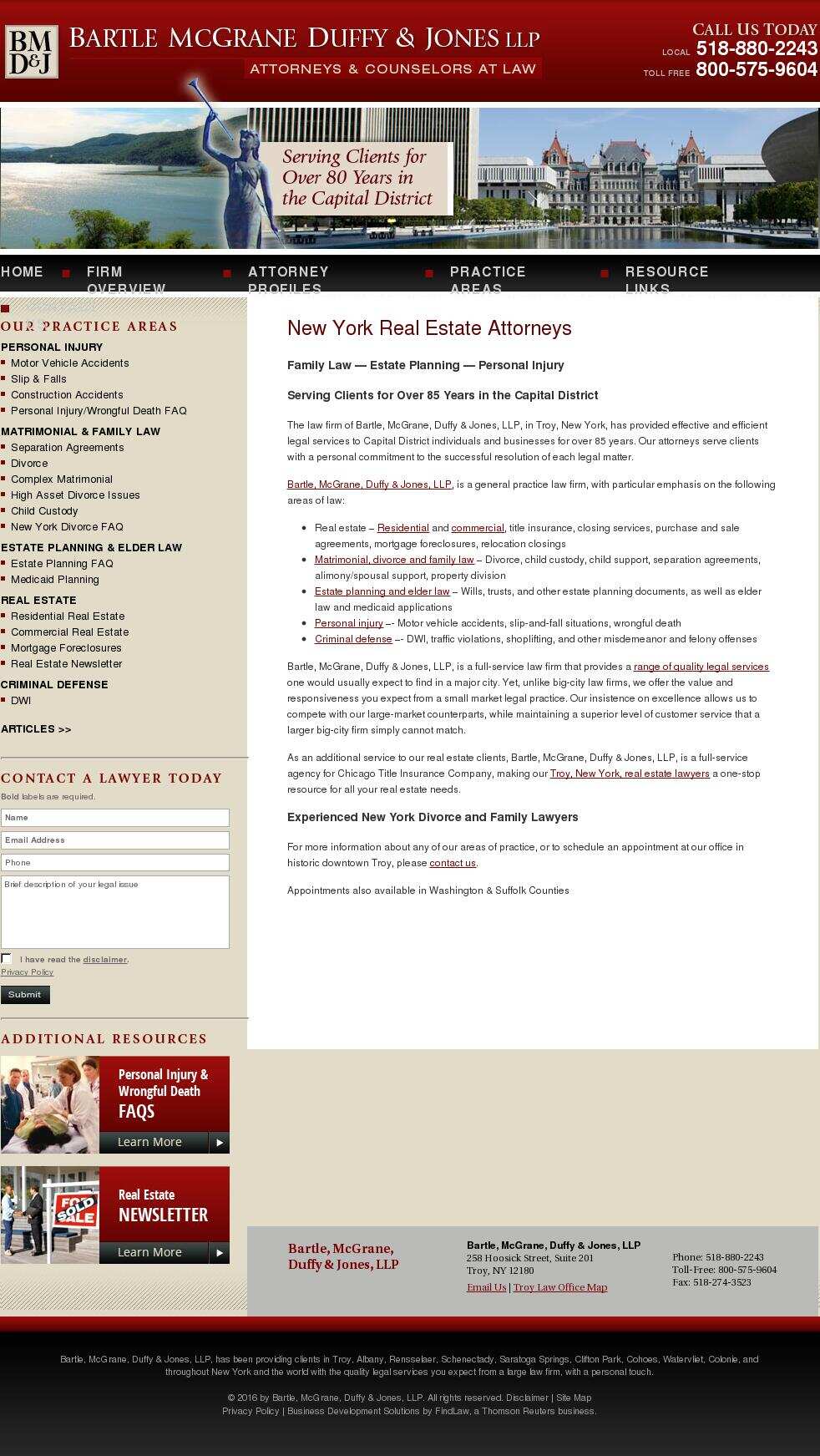 Bartle, McGrane, Duffy & Jones, LLP - Troy NY Lawyers