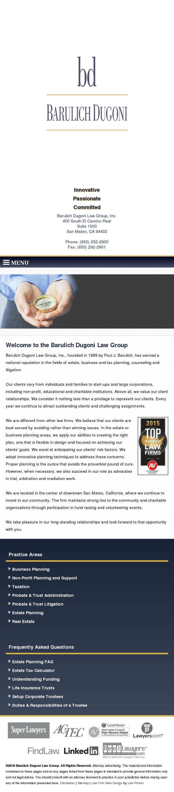 Barulich Dugoni Law Group Inc - San Mateo CA Lawyers