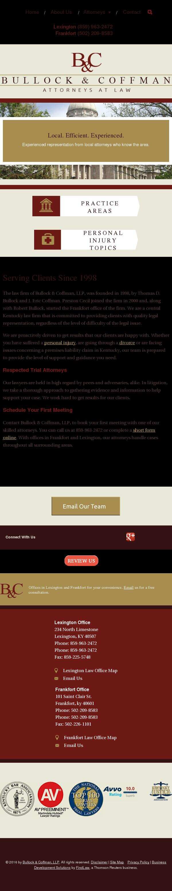 Bullock & Coffman, LLP - Frankfort KY Lawyers