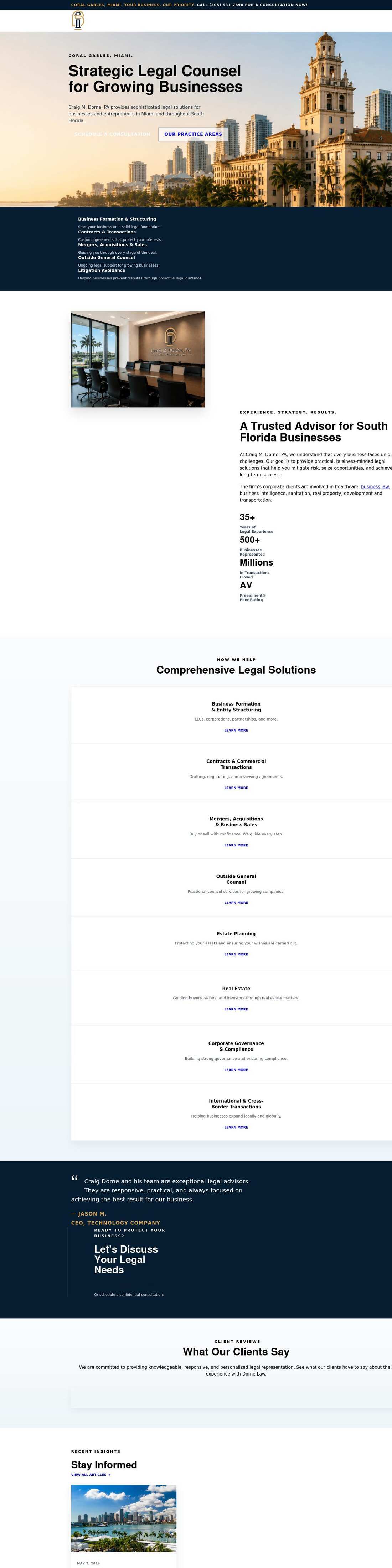 Craig M. Dorne, PA - Coral Gables FL Lawyers