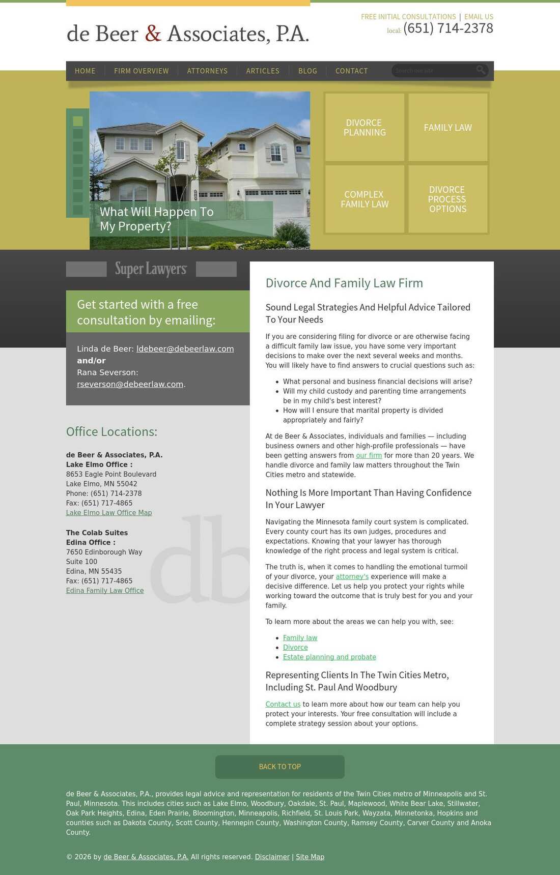 de Beer & Associates, P.A. - Edina MN Lawyers