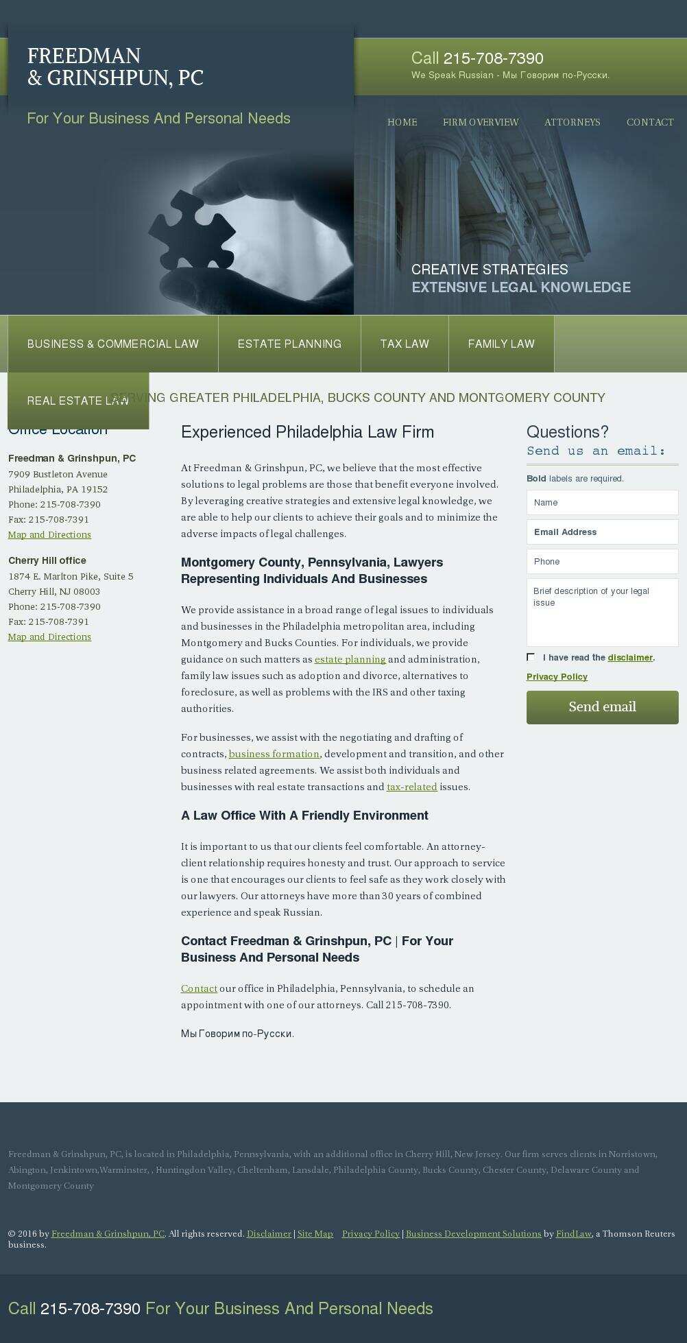 Freedman & Grinshpun, PC - Philadelphia PA Lawyers