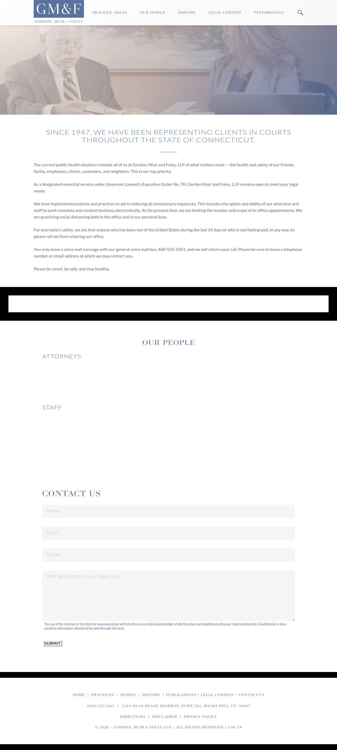 Gordon, Muir & Foley, LLP - Hartford CT Lawyers