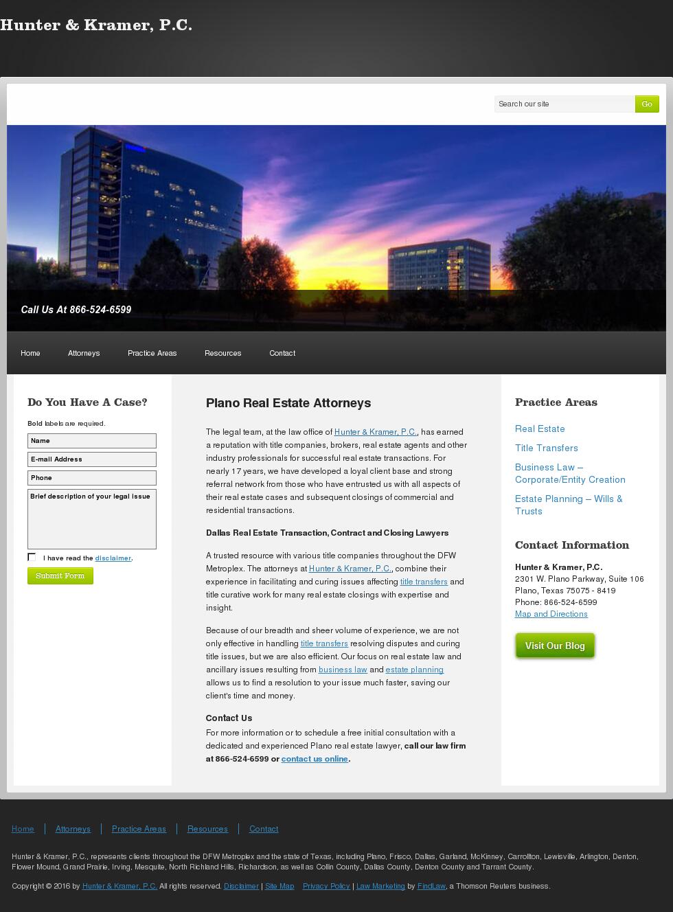 Hunter & Kramer, P.C. - Plano TX Lawyers