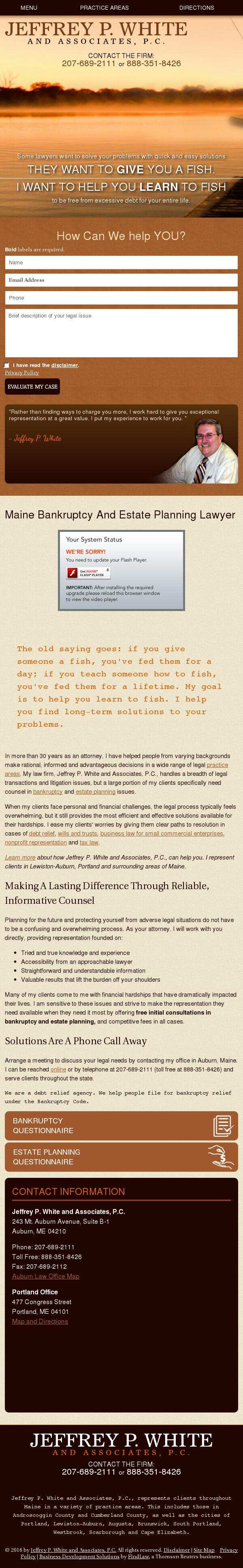 Jeffrey P. White and Associates, P.C. - Auburn ME Lawyers