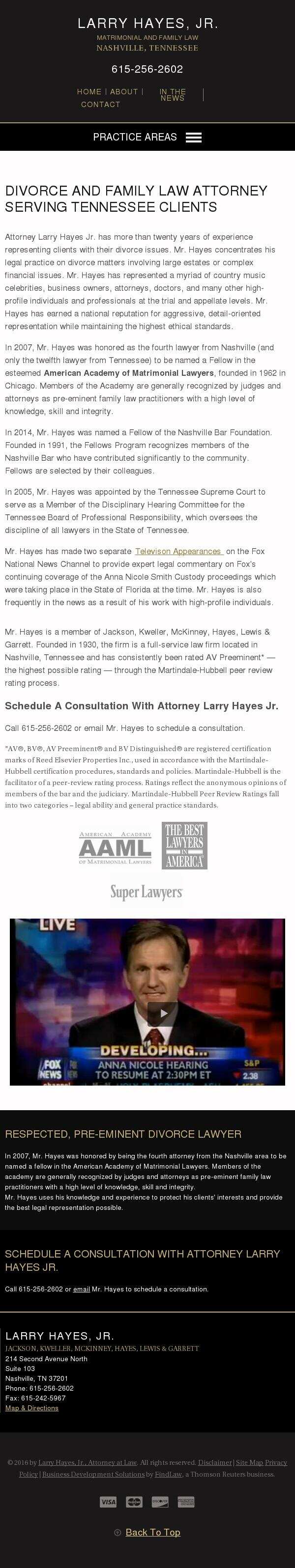 Larry Hayes, Jr., Attorney at Law - Nashville TN Lawyers