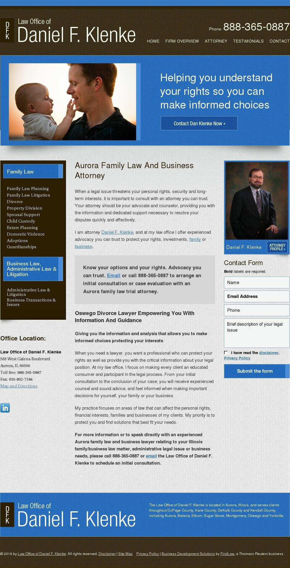 Law Office of Daniel F. Klenke - Aurora IL Lawyers