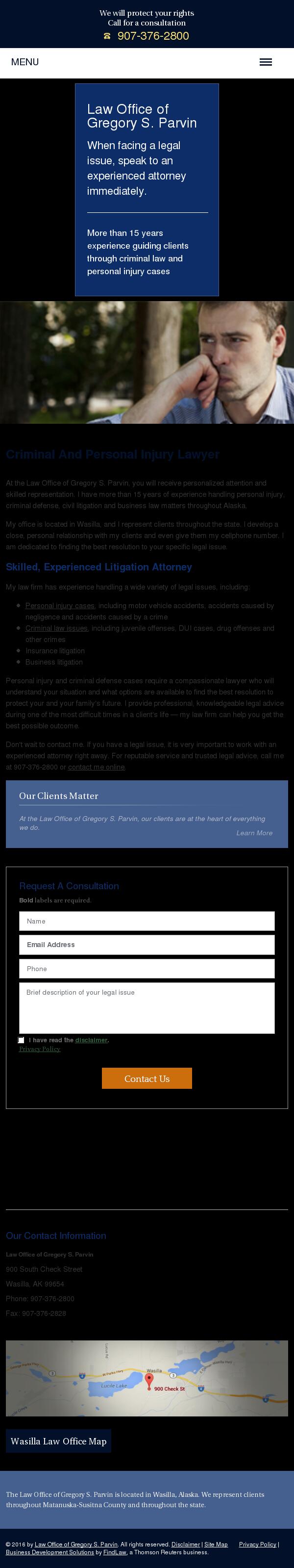 Law Office of Gregory S. Parvin - Wasilla AK Lawyers
